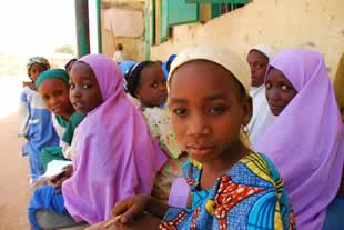 Girl at school in Nigeria